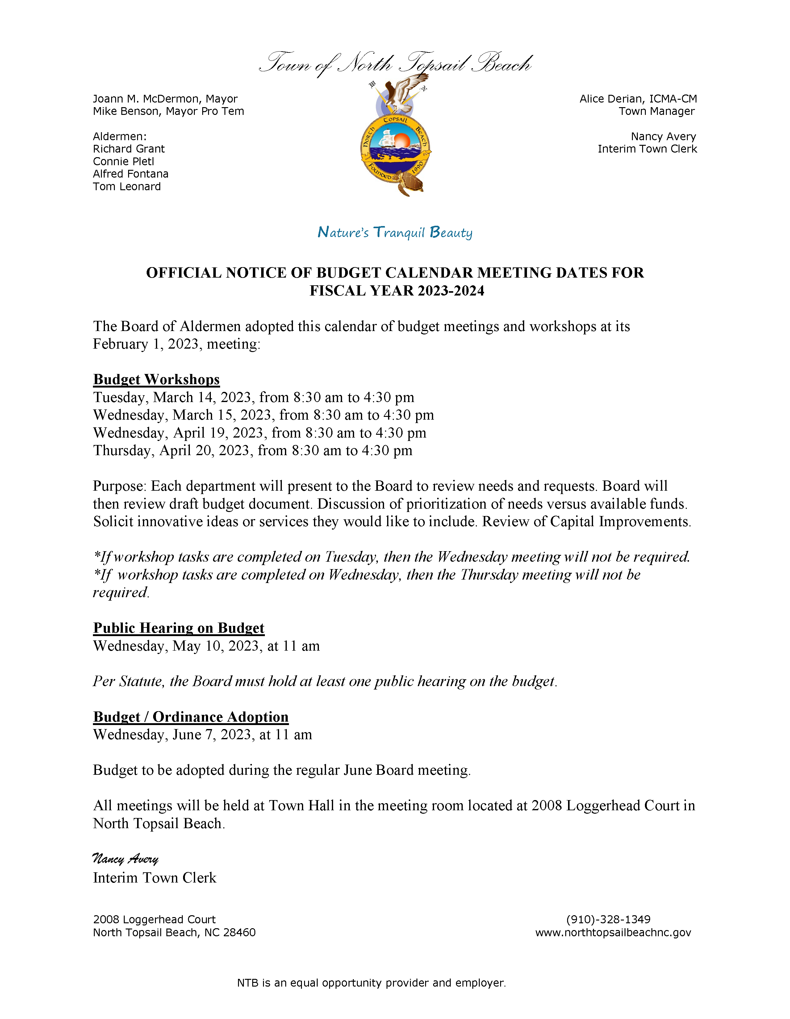 official-notice-of-budget-calendar-meeting-dates-for-fiscal-year-2023-2024-north-topsail-beach
